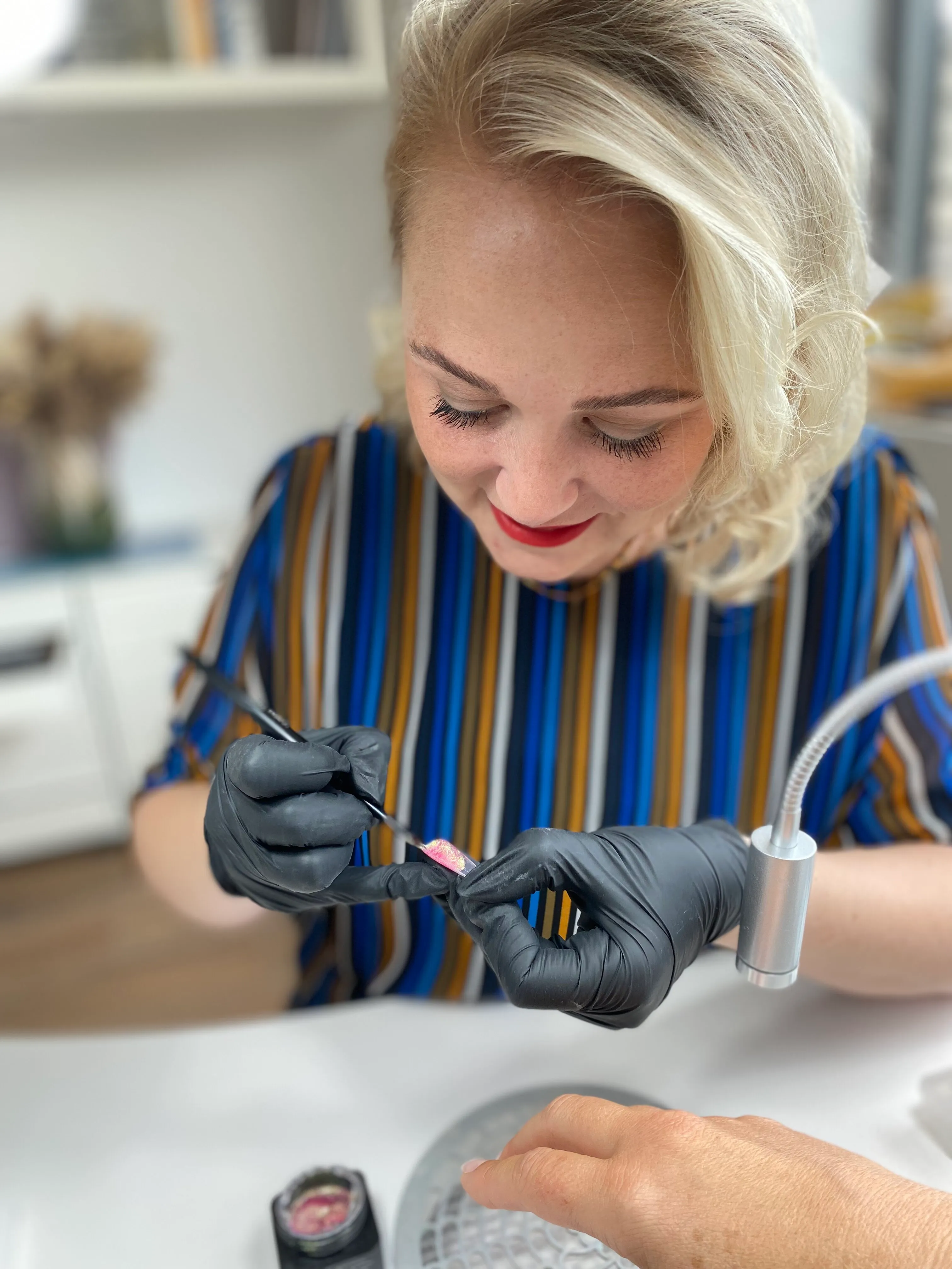 Tabitha aan het werk